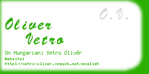 oliver vetro business card